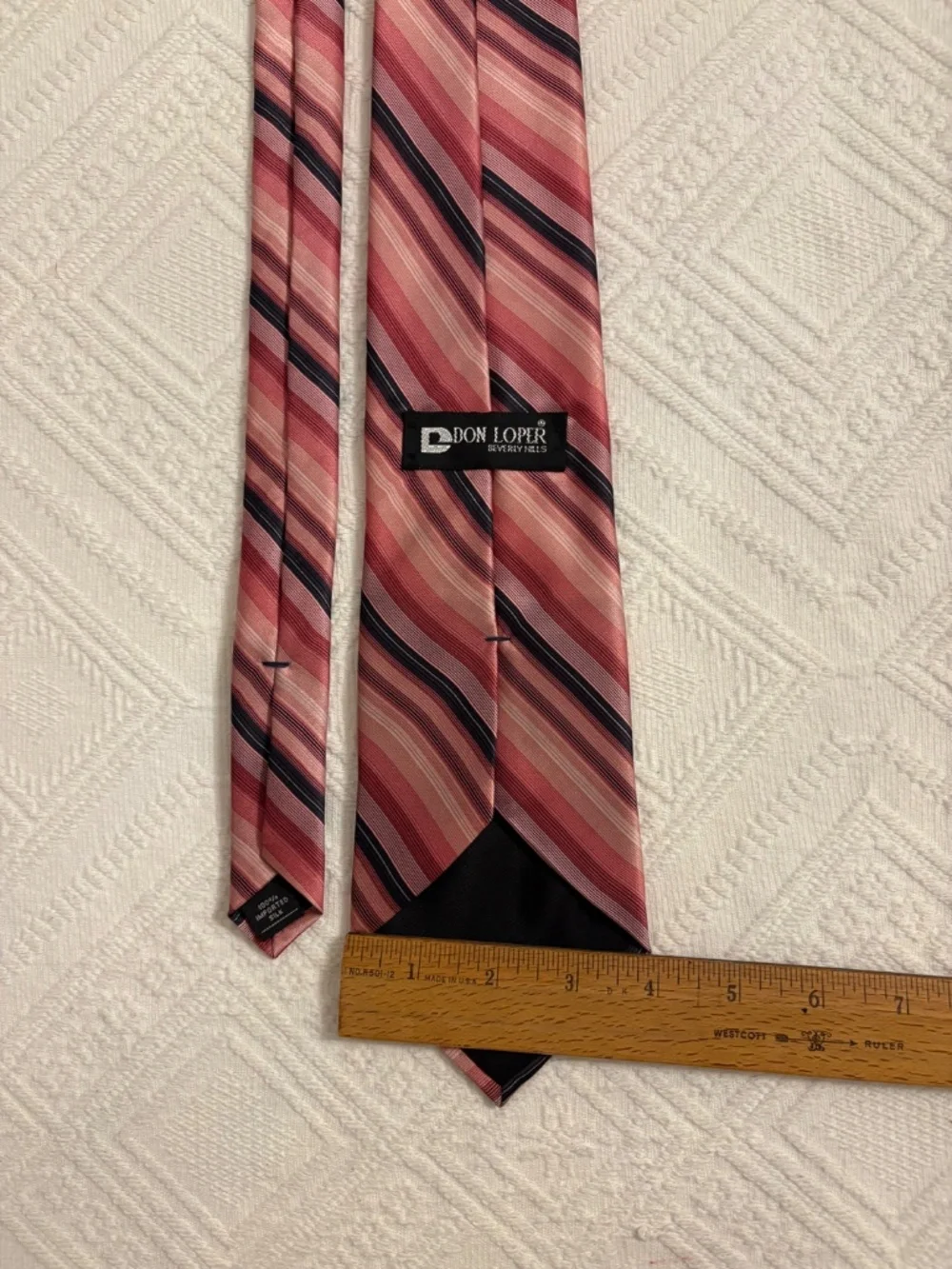 Vintage Don Loper Beverly Hills Striped Silk Tie